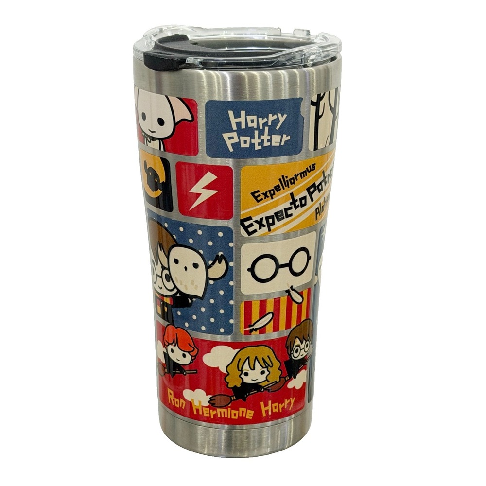 Harry Potter Tervis Traveler Stainless Steel Tumbler 20 oz Slider Lid Charm Tile